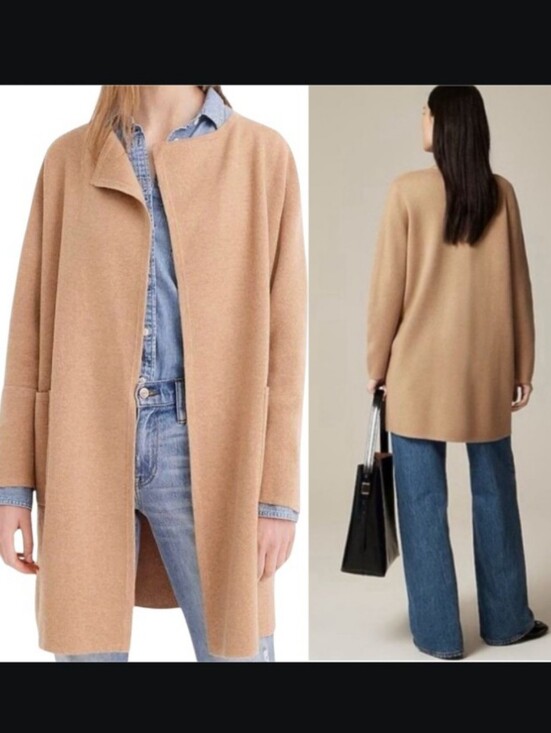 J. Crew Sweaters - J Crew Juliette Open Front Longline Cardigan Blazer Khaki